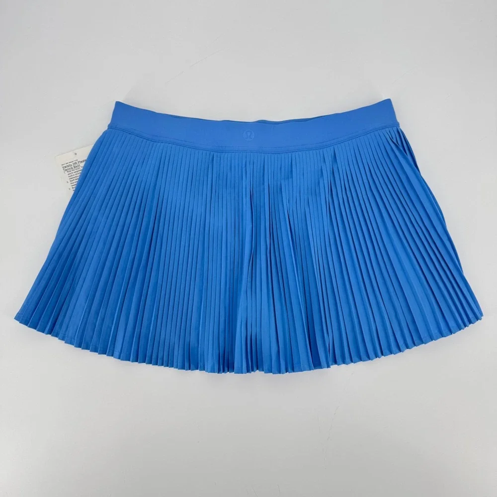 Lululemon‎ Varsity HR Pleated Tennis Skirt 14 Pool Blue NWT